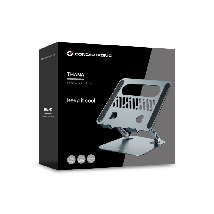 Soporte CONCEPTRONIC para Portátil 17" Plata (THANA10G)