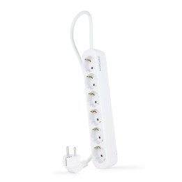 Regleta Nanocable 6xSchuko 1.4m Blanca (10.37.0006-NS)