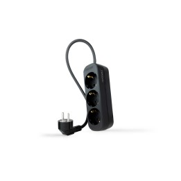 Regleta Nanocable 3xSchuko 1.4m Negra(10.38.0003-NS-BK)