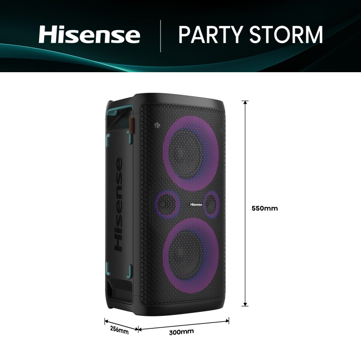 Altavoz Hisense 300W USB BT Negro (PARTY STORM)