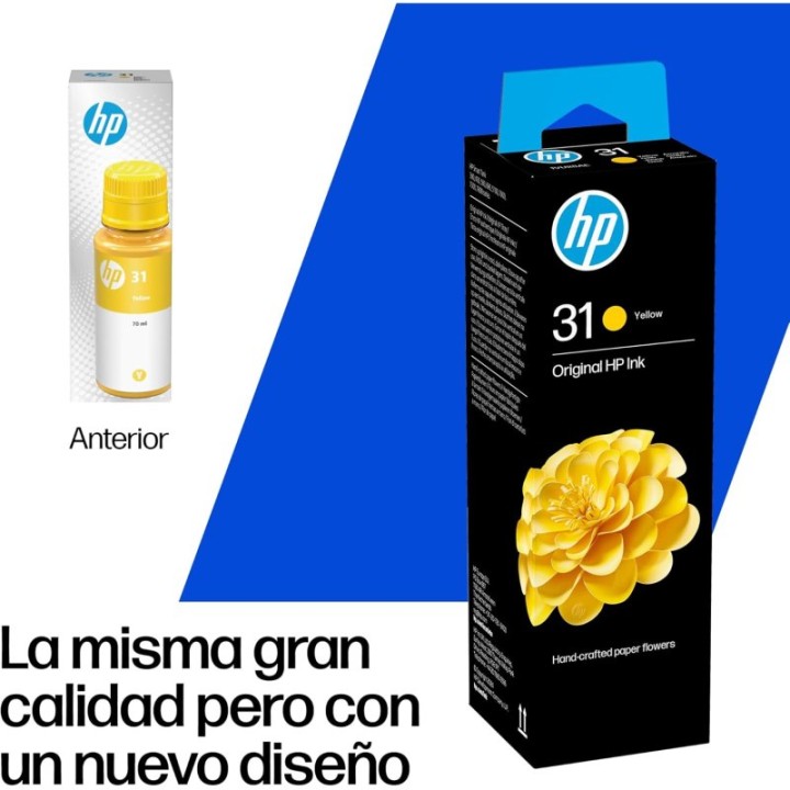 Botella de Tinta Original HP 31 Amarillo 70ml