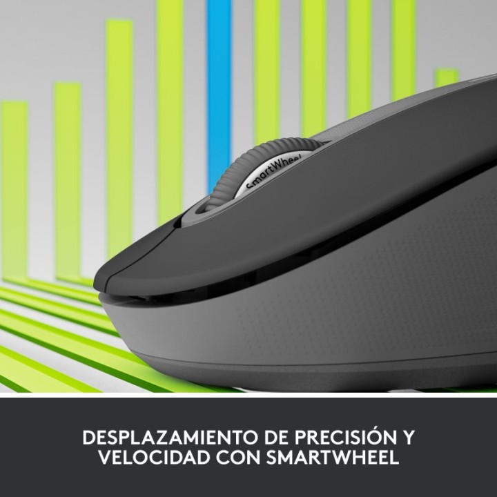 Logitech Signature M650 Ratón Bluetooth para Manos Pequeñas a Medianas, Clics Silenciosos Gris