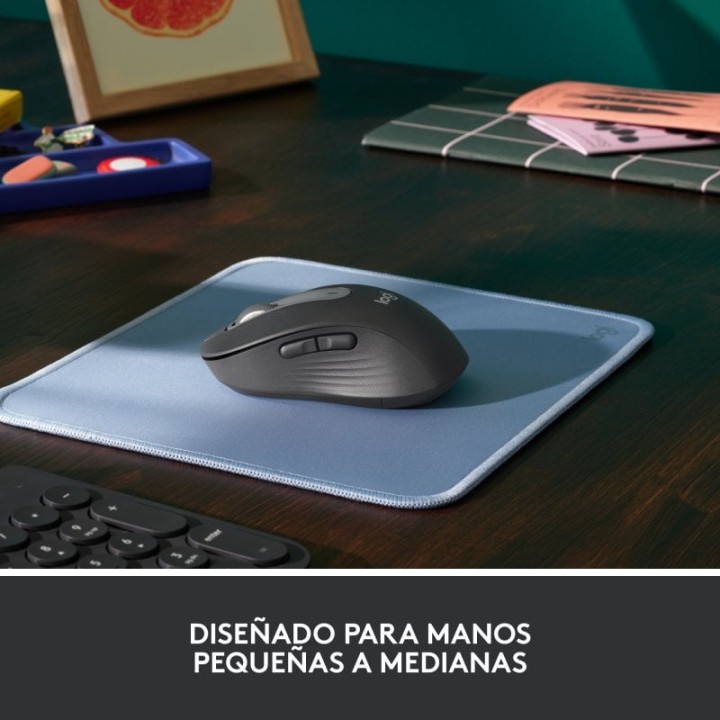 Logitech Signature M650 Ratón Bluetooth para Manos Pequeñas a Medianas, Clics Silenciosos Gris