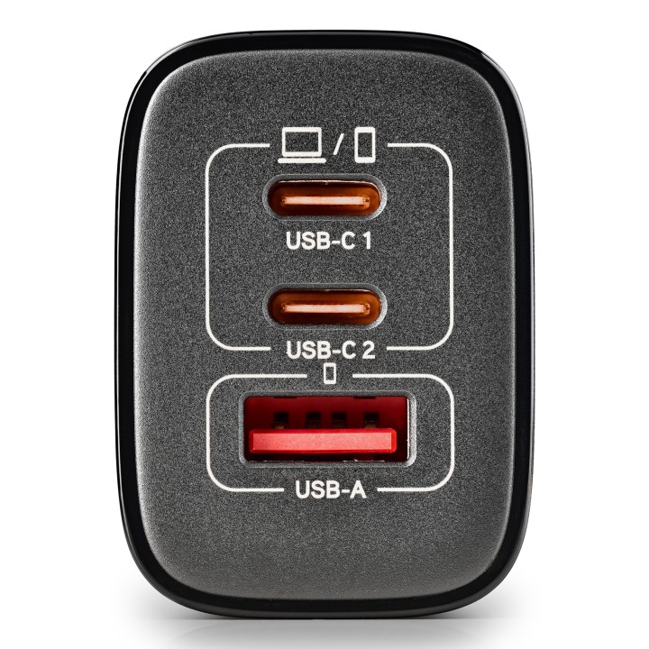 Cargador NGS Era 65W 1USB-A 2USB-C Negro (ERA65WBLACK)