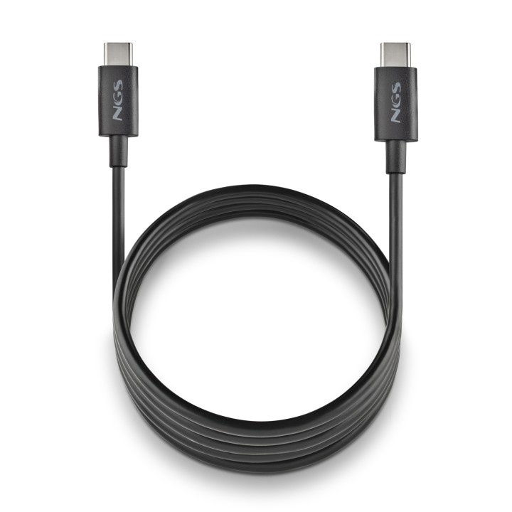 Cable NGS USB-C a USB-C 60W 1m Negro (ZYRO60W-1BLACK)