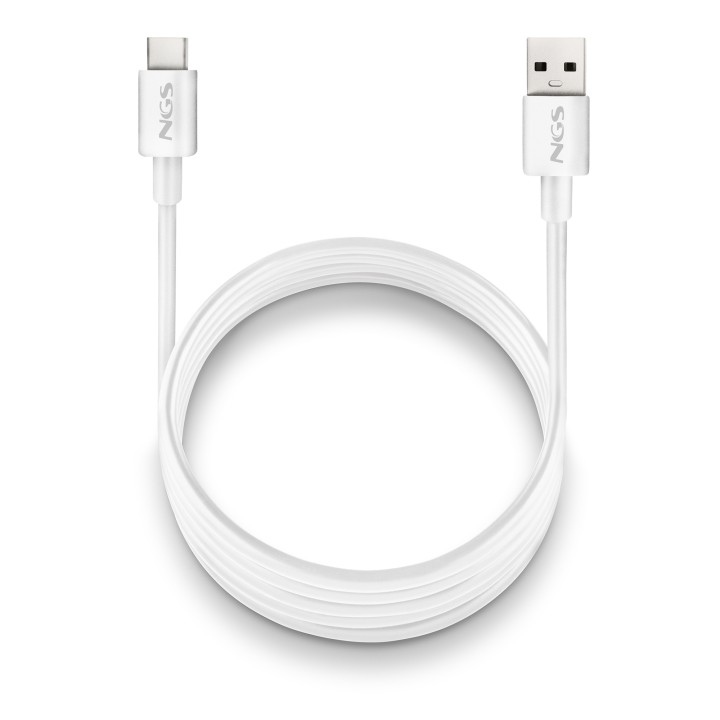Cable NGS USB-A/M a USB-C/M 1m Blanco (ZYRO-ACWHITE)