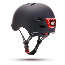 Youin Casco con Luz LED Negro Talla M 54-57cm