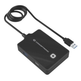 Conceptronic HUBBIES10B HUB USB 3.0 4 puertos Negro