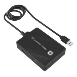 Conceptronic HUBBIES11BP HUB 4 Puertos USB 3.0 + Adaptador de Alimentación