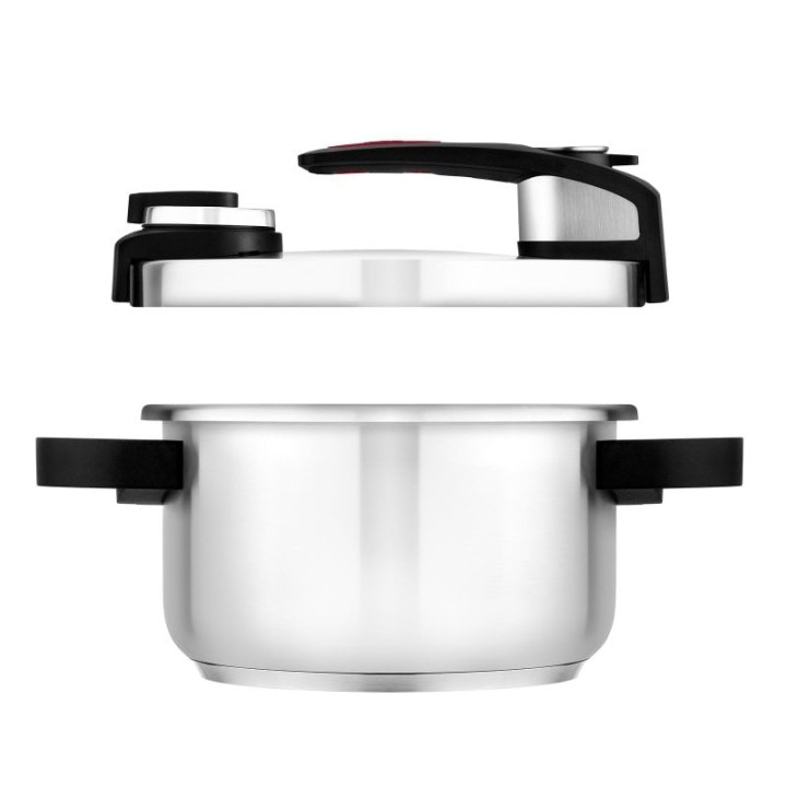 BRA Tekna Olla a Presión Acero Inoxidable 18/10 de 4L Apta Inducción