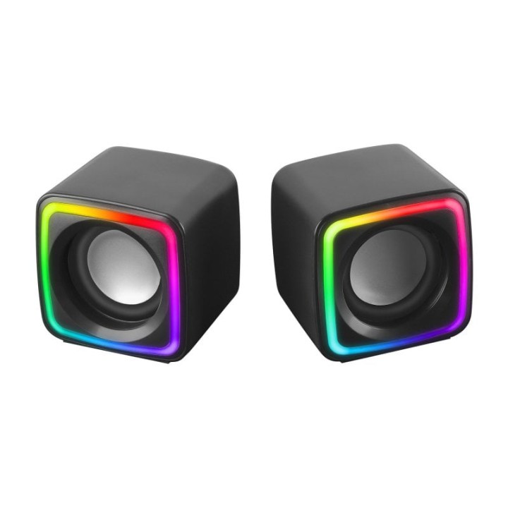 Mars Gaming MSCUBE Altavoces Gaming RGB DSP 8W Negros