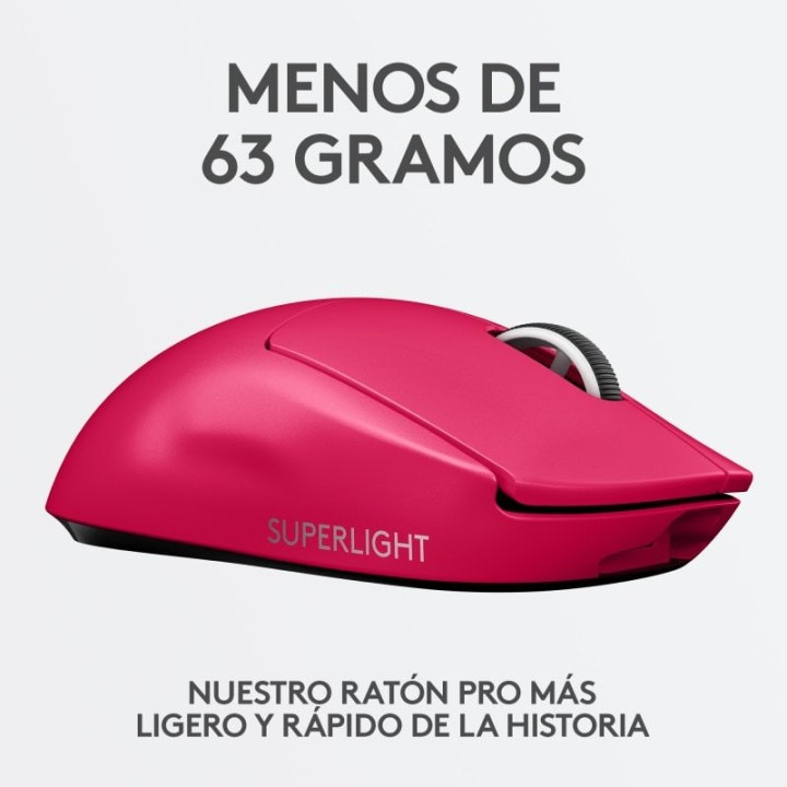 Logitech Pro X Superlight Ratón Gaming 25600DPI Rosa