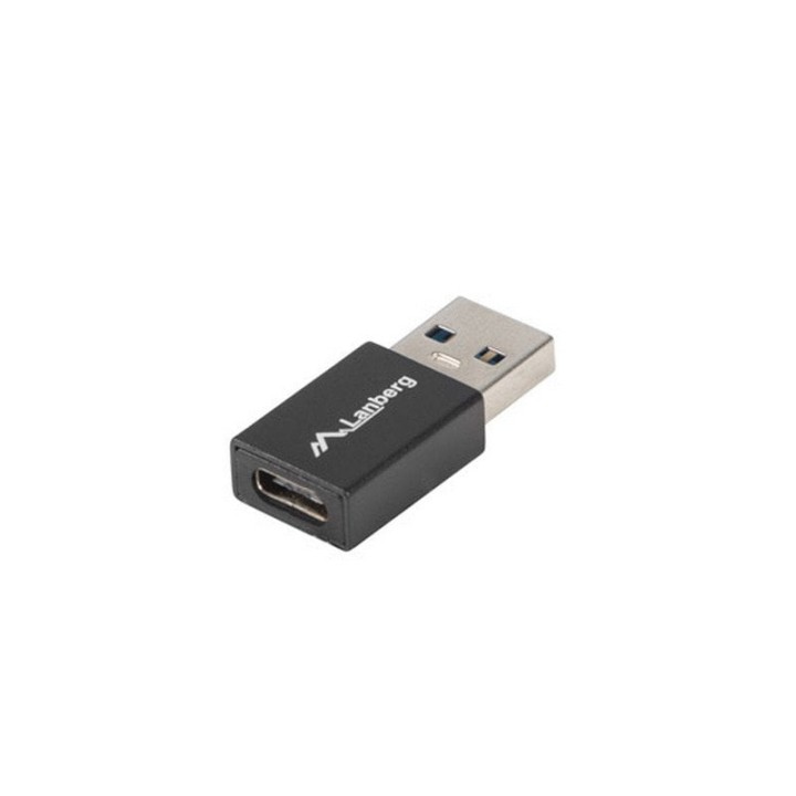 Lanberg Adaptador USB-C 3.1 Hembra a USB-A 3.1 Macho Negro
