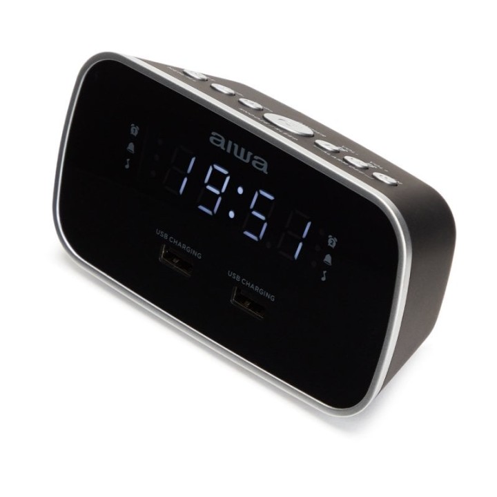 Aiwa CRU-19 Radio Despertador 2xUSB Negra