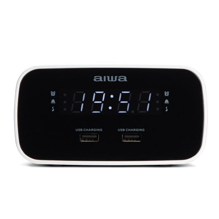 Aiwa CRU-19 Radio Despertador 2xUSB Negra