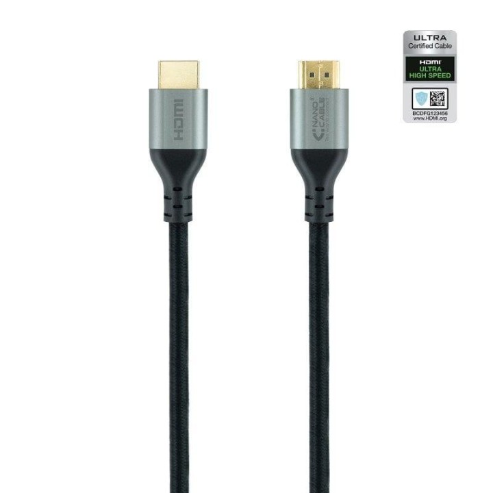 Cable HDMI 2.1 Nanocable 2m Negro Ultra High Speed