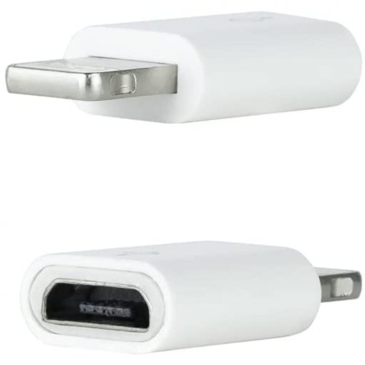 Nanocable Adaptador Lightning a Micro USB Blanco
