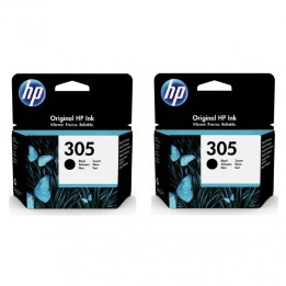 Cartucho de Tinta Original Pack 2x HP 305 Negro