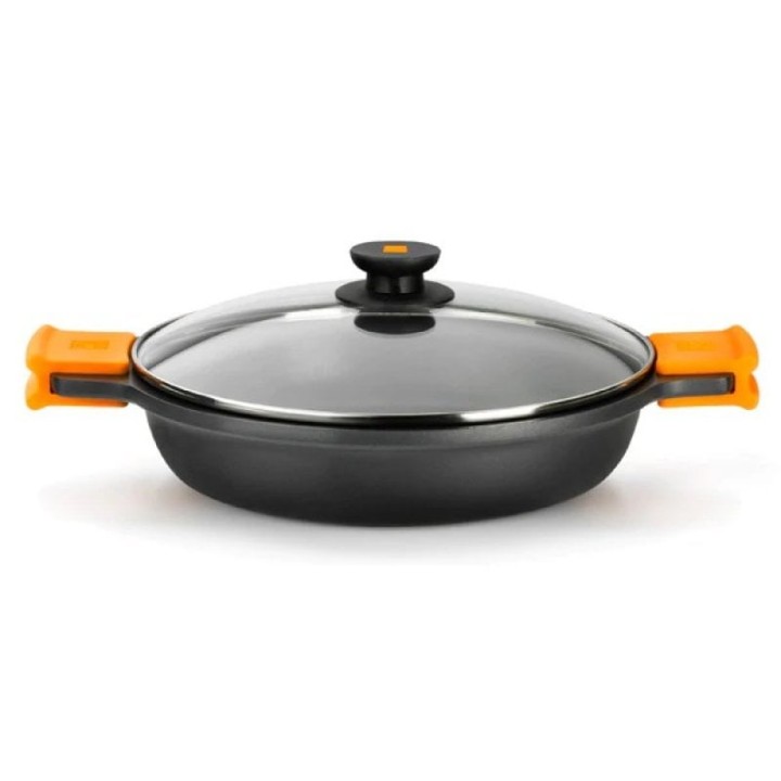 BRA Efficient Cacerola Baja Aluminio Fundido con Tapa 40cm