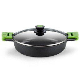 BRA Prior Cacerola Baja Aluminio Fundido con Tapa 32cm