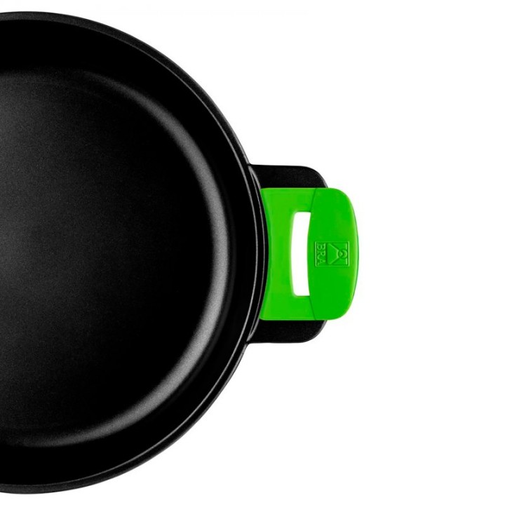 BRA Prior Cacerola Baja Aluminio Fundido con Tapa 32cm