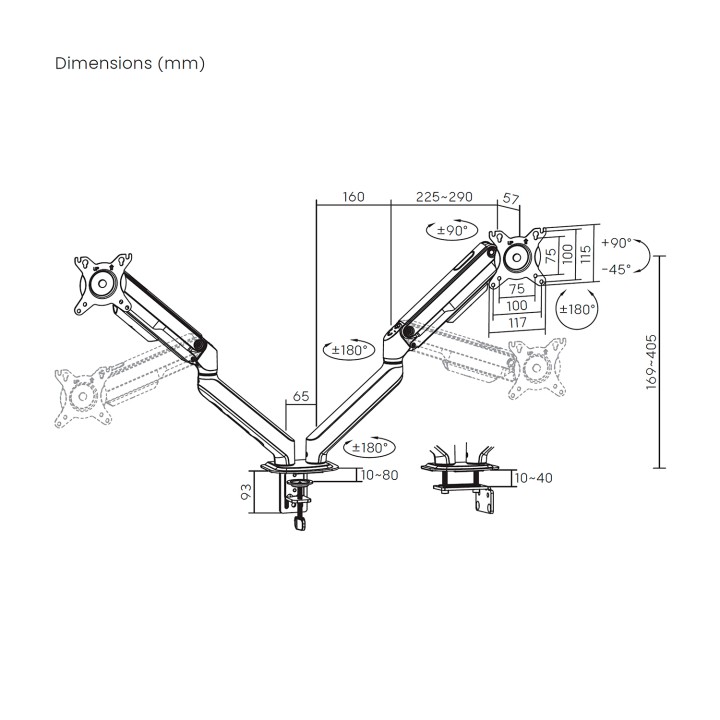Soporte AISENS 17"-32" Gir/Incl Blanco (DT32TSR-439)