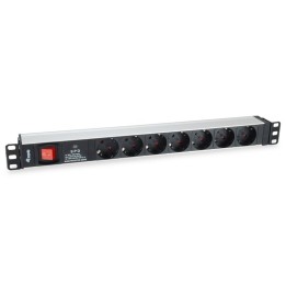 Equip Regleta Alimentación Rack 19" 1U 7x Schuko con Interruptor