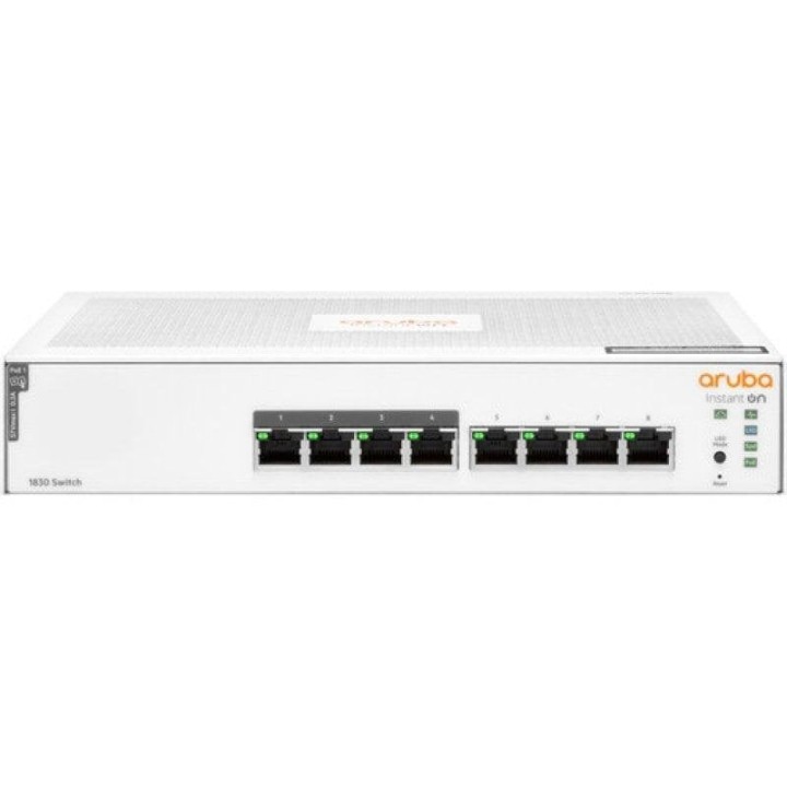 HPE Instant On 1830 Switch 8 Puertos 4p Clase 4 PoE 65W Gestionado L2 Gigabit Ethernet 1U