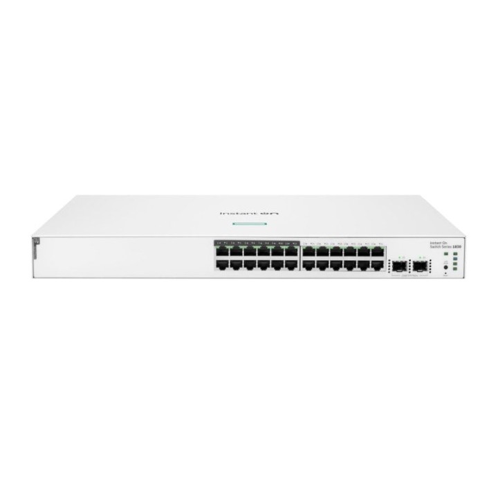 HPE Instant On 1830 Switch 24 Puertos 12p Clase 4 PoE 2SFP 195W Gestionado L2 Gigabit Ethernet 1U