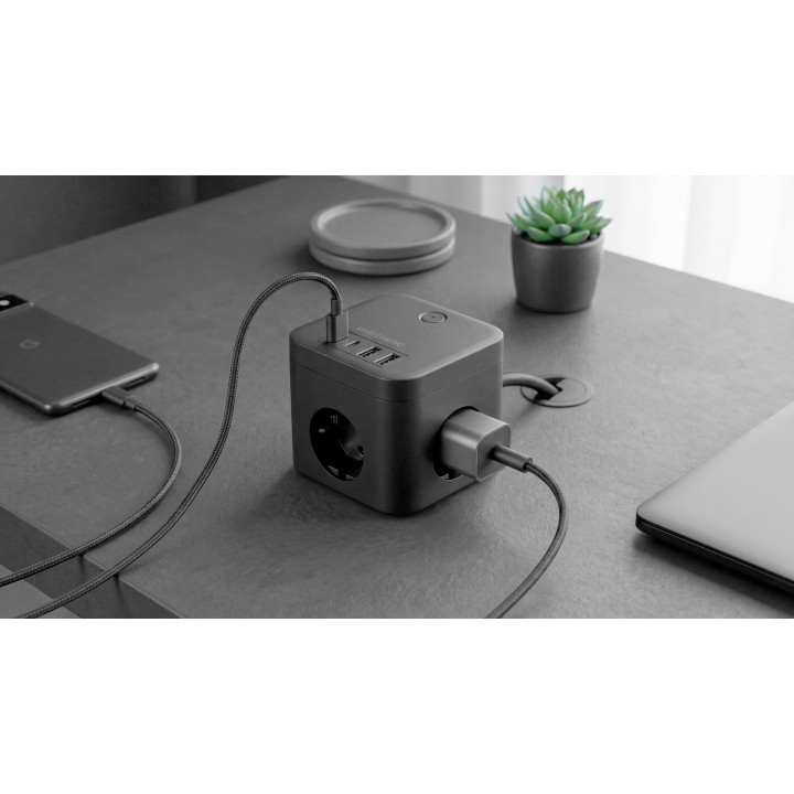 Cargador Mars Gaming 3xSchuko 2USB-A 2USB-C (MDCUBE35)