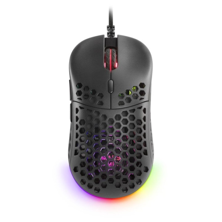 Mars Gaming MM55 Ratón Gaming RGB 12800 DPI Negro