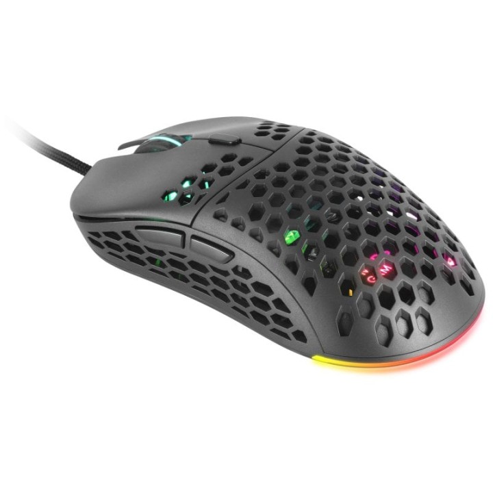 Mars Gaming MM55 Ratón Gaming RGB 12800 DPI Negro