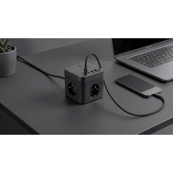 Cargador Mars Gaming 3xSchuko 2USB-A 2USB-C (MDCUBE35)