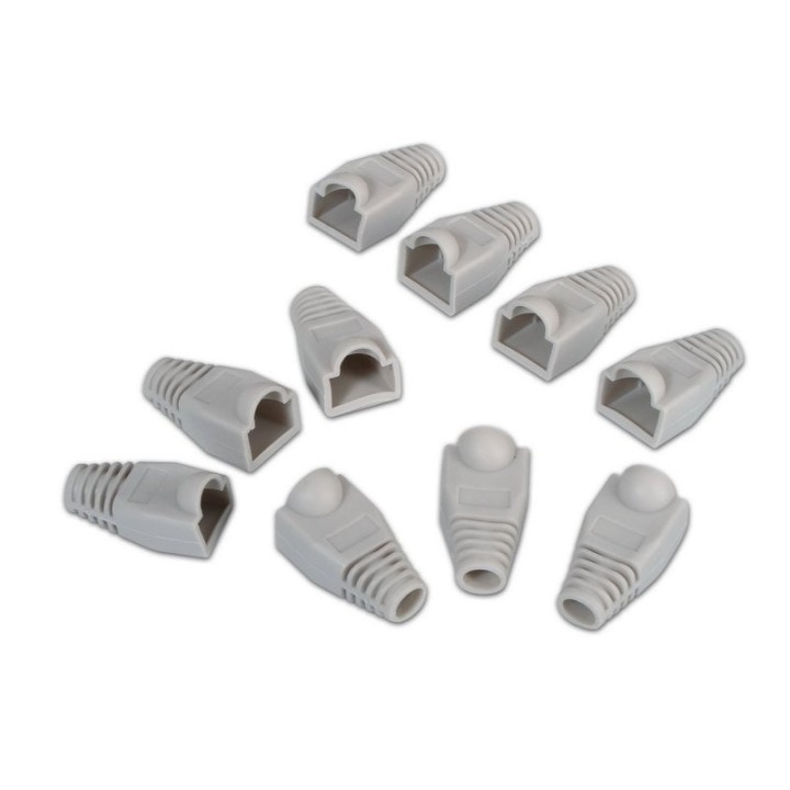 Aisens Pack Fundas RJ45 Cat 6 Gris 10 Unidades