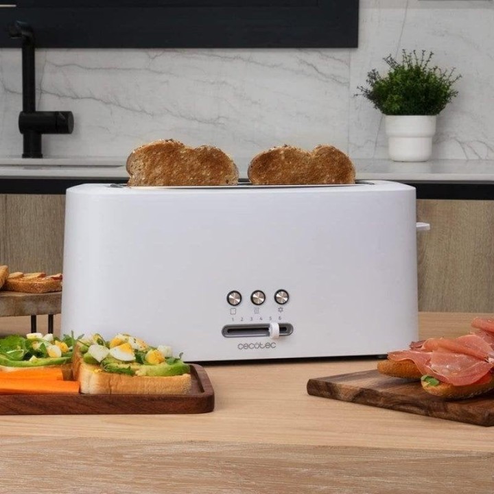 Cecotec Toast&Taste 10000 Extra White Tostadora 980W Blanco