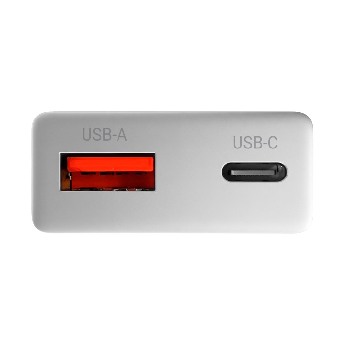 Cargador Pared Mars Gaming 30W USB-A/C Blanco(MDGAN30W)