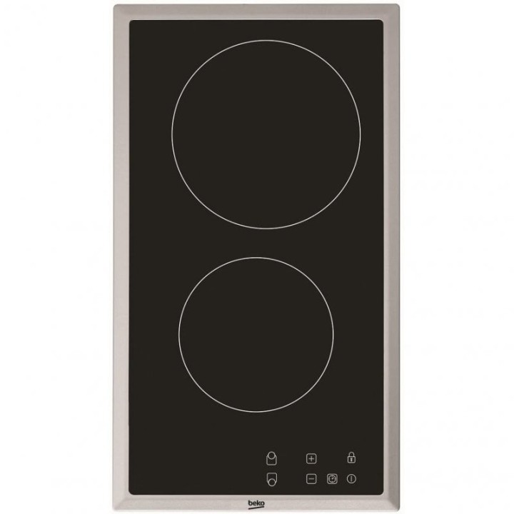 Beko HDMC 32400 TX Placa Vitrocerámica 2 Zonas 30cm Negra