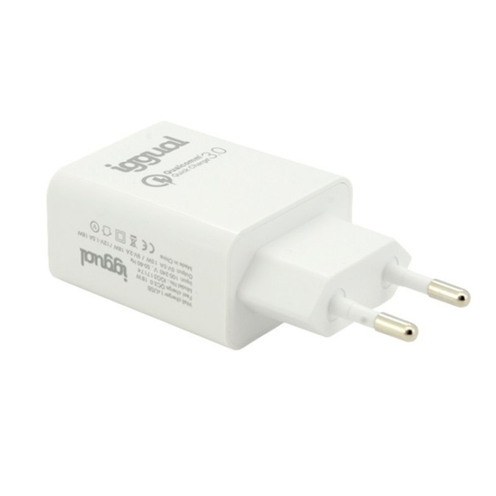 Iggual Cargador 1xUSB QuickCharge 3.0 18W
