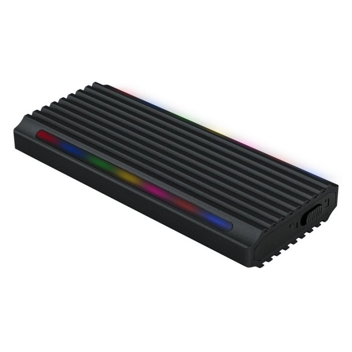 TooQ Shinobi Caja Externa para SSD M.2 NGFF/NVMe USB-C 3.1 Gen2 RGB Negra