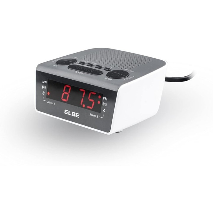 Elbe CR-932 Radio Reloj Despertador Digital Blanco/Negro