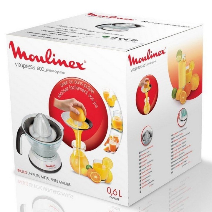 Moulinex Vitapress 600 PC300B10 Exprimidor 30W Blanco/Negro