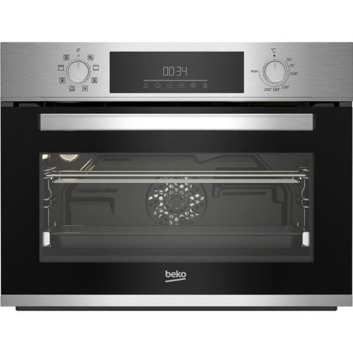 Horno Compacto Beko BBCM12300X 48L 45cm Hidrolítico A con Grill Inox