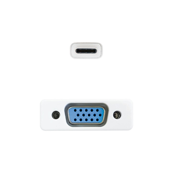 Nanocable USB-C/M a VGA/H 10cm Plata (10.16.4101)