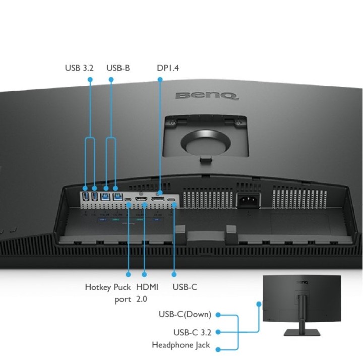 BenQ Creative Pro PD3205U 31.5" LED IPS UltraHD 4K USB-C AQCOLOR Pantone Validated Altura Ajustable