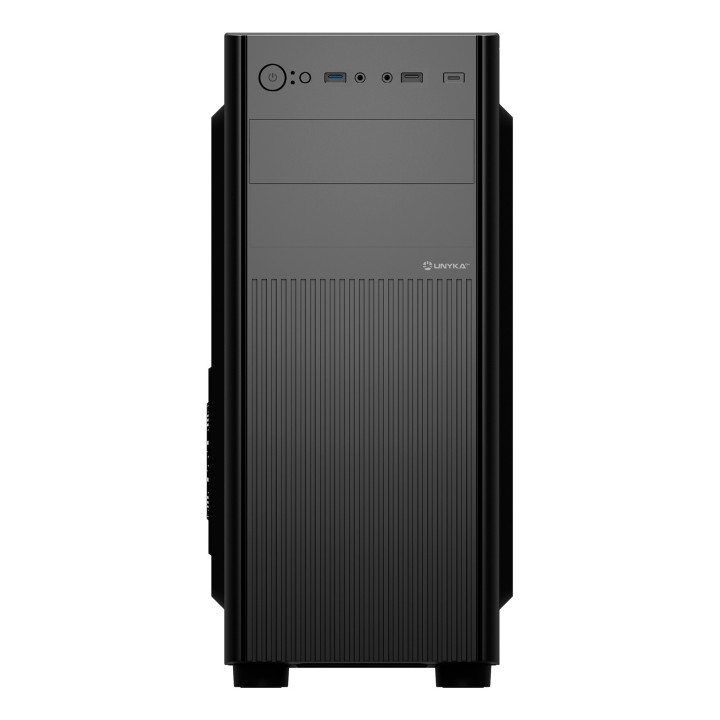 Caja UNYKA UK8026 USB-A/C ATX ITX mATX Negra (UK180260)