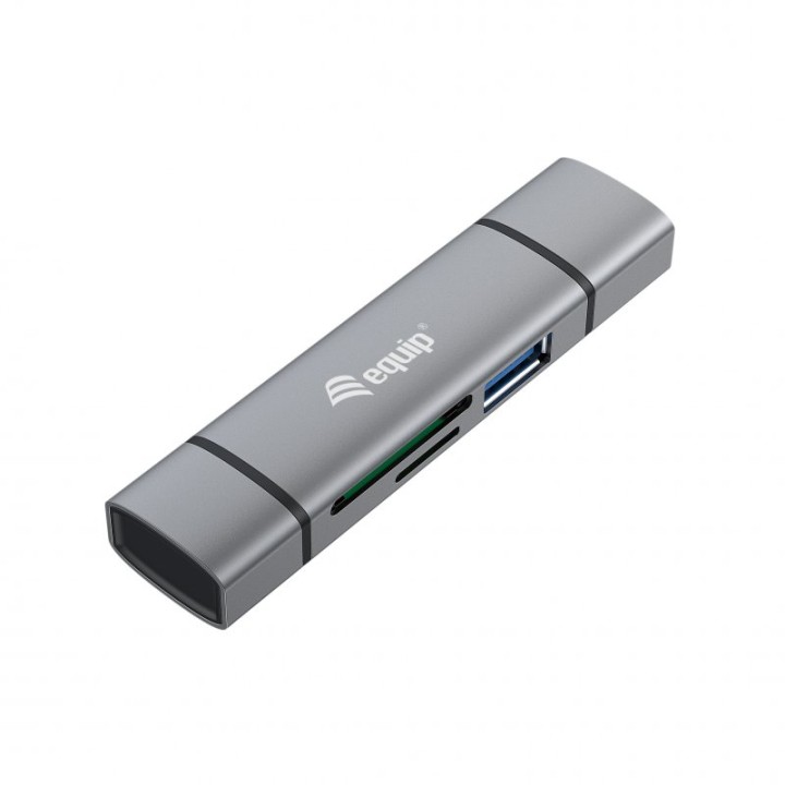 Equip Lector de Tarjetas Externo USB 3.0 Doble Conexión USB/USB-C