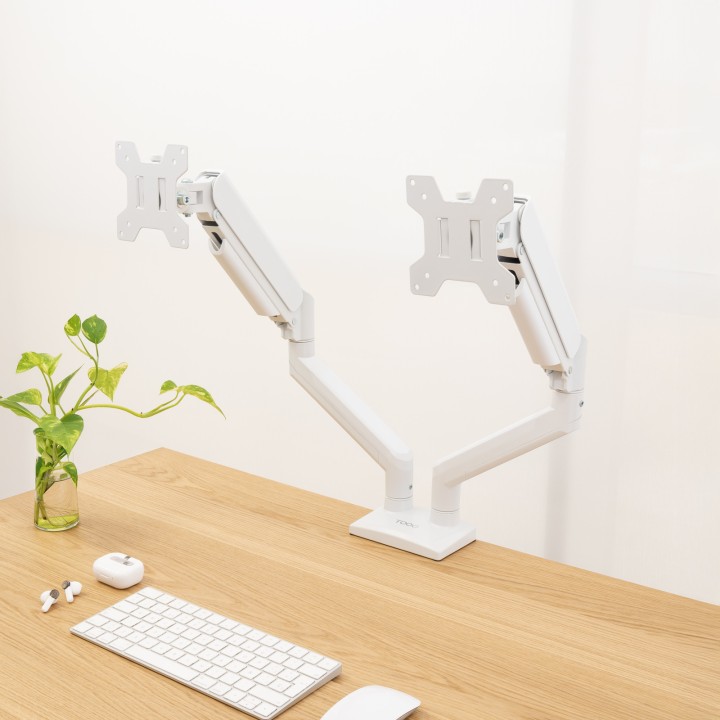 Soporte Mesa TooQ 13"-34" 2 Brazos Blanco (DB1434TNR-W)