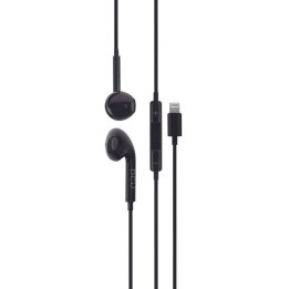 Auriculares DCU Tecnologic Advance con cable Lightning para llamadas y música negros