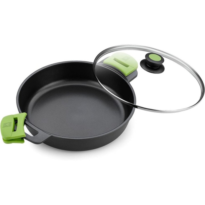 BRA Prior Cacerola Baja con Tapa Aluminio Fundido 24cm