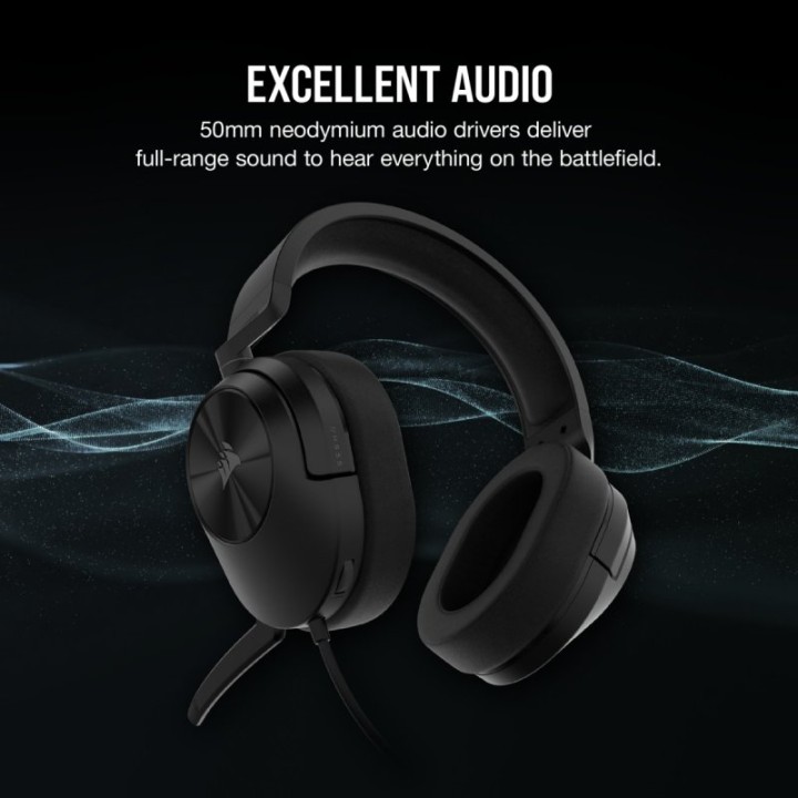 Corsair HS55 Stereo Auriculares Gaming Multiplataforma Negros